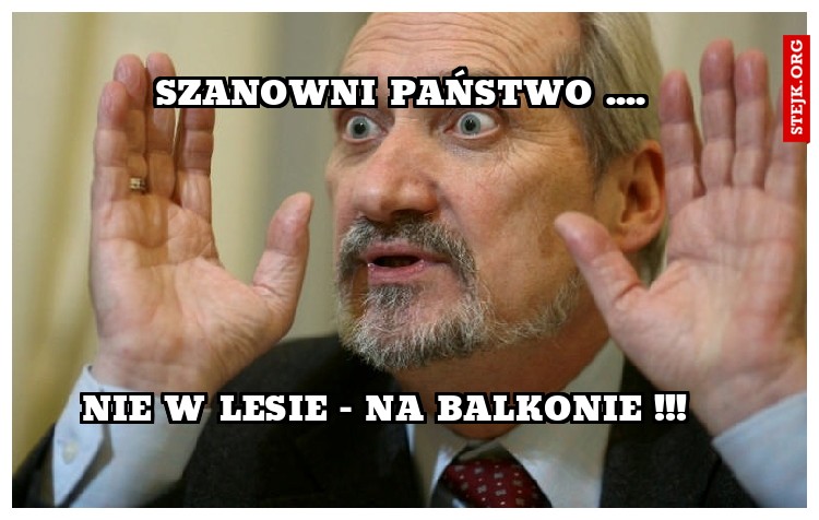 Taak...Krzychu ma spać w lesie