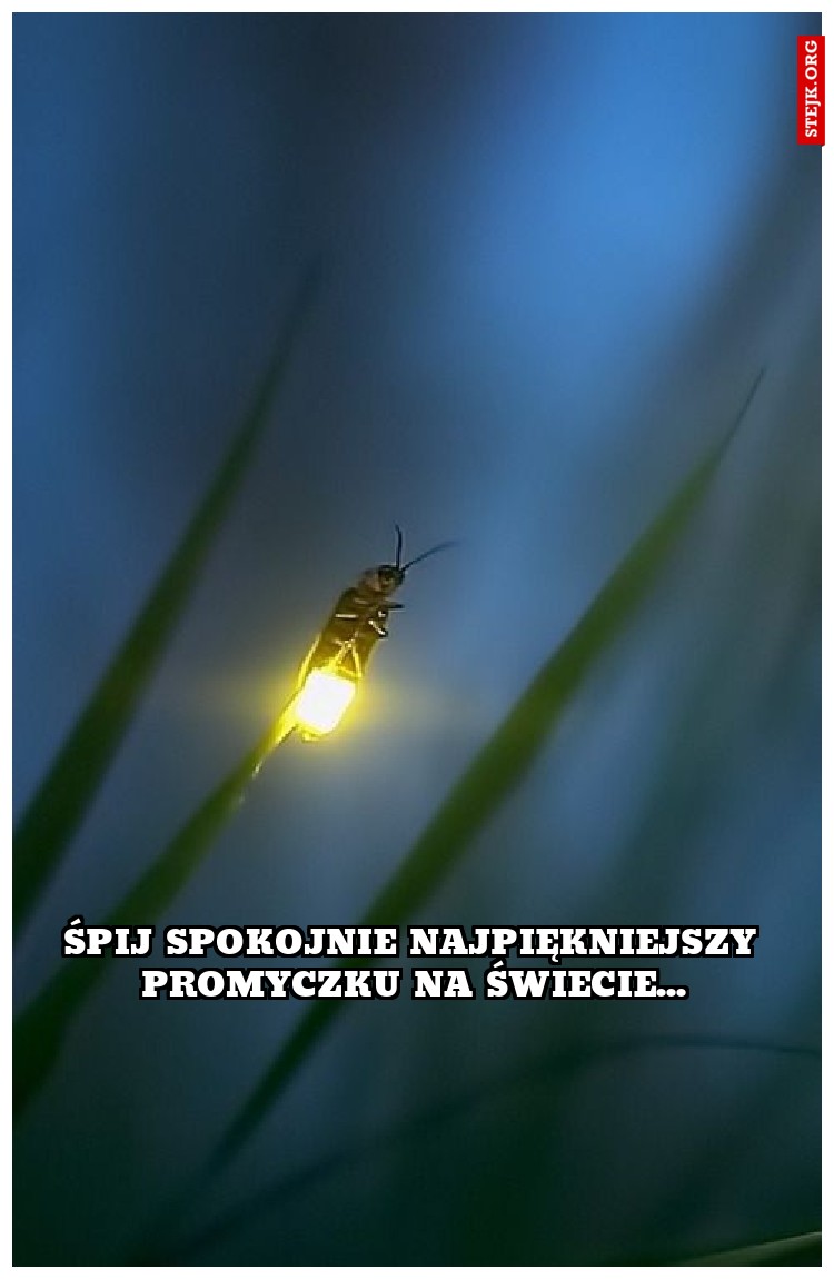Śpij spokojnie najpiękniejszy promyczku na świecie...