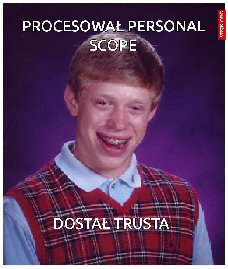 Procesował Personal scope