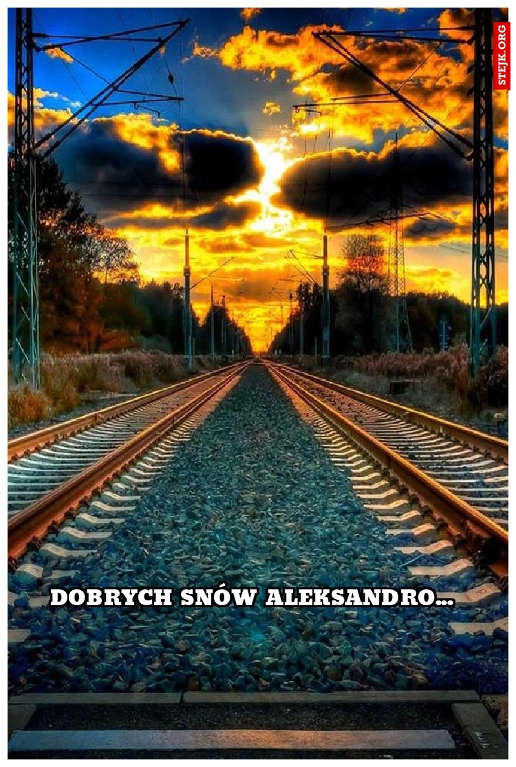 Dobrych snów aleksandro...