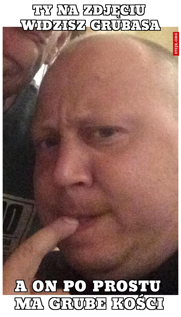 ty na zdjęciu widzisz grubasa