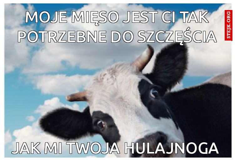 Moje mięso jest Ci tak potrzebne do szczęścia