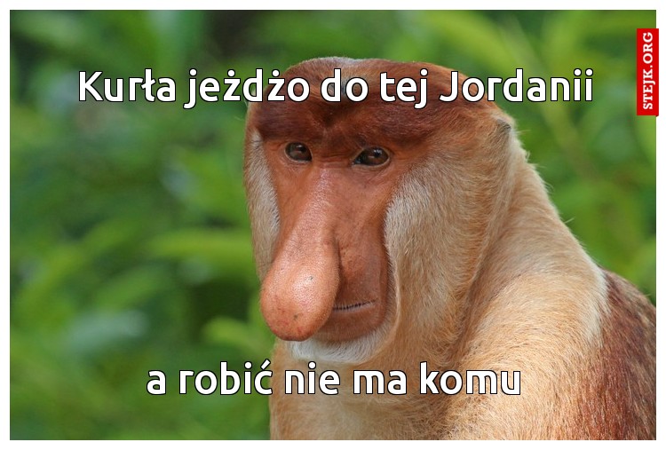 Kurła jeżdżo do tej Jordanii