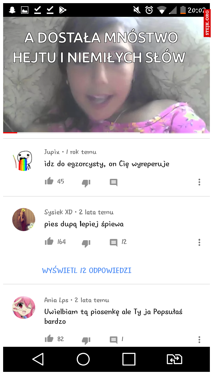 A dostała mnóstwo 