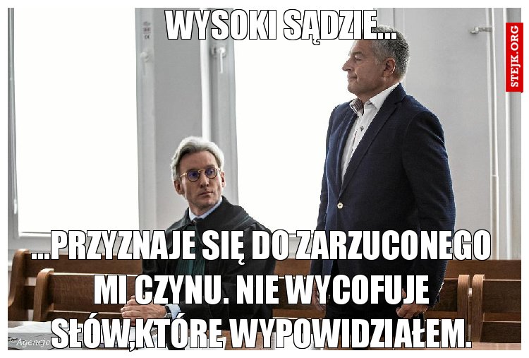 Wysoki sądzie...