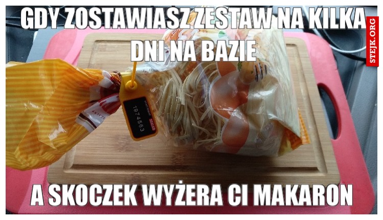 Gdy zostawiasz zestaw na kilka dni na bazie