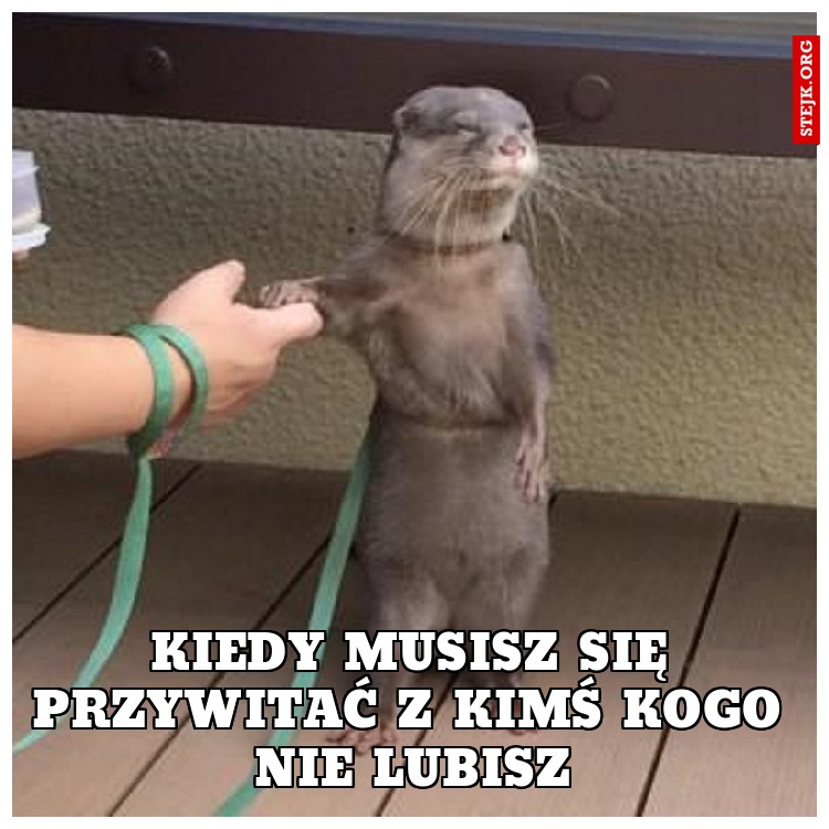 Kiedy musisz się przywitać z kimś kogo nie lubisz