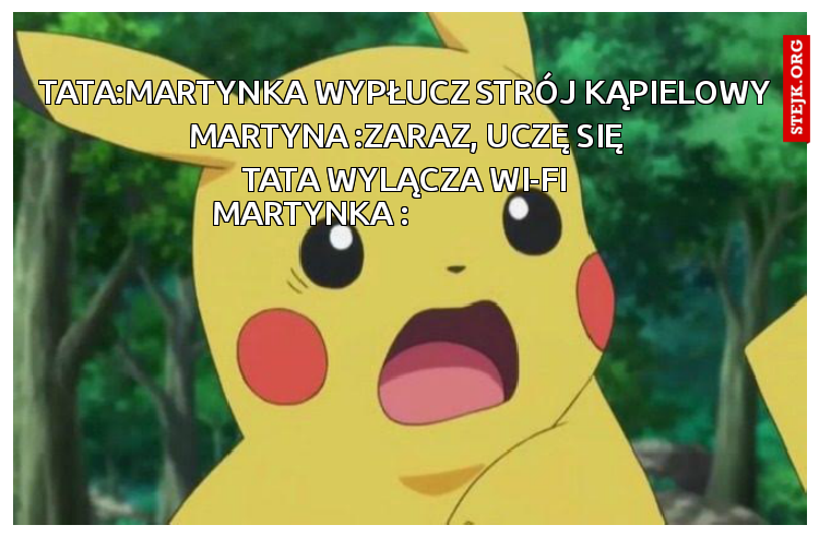 Tata:Martynka wypłucz strój kąpielowy