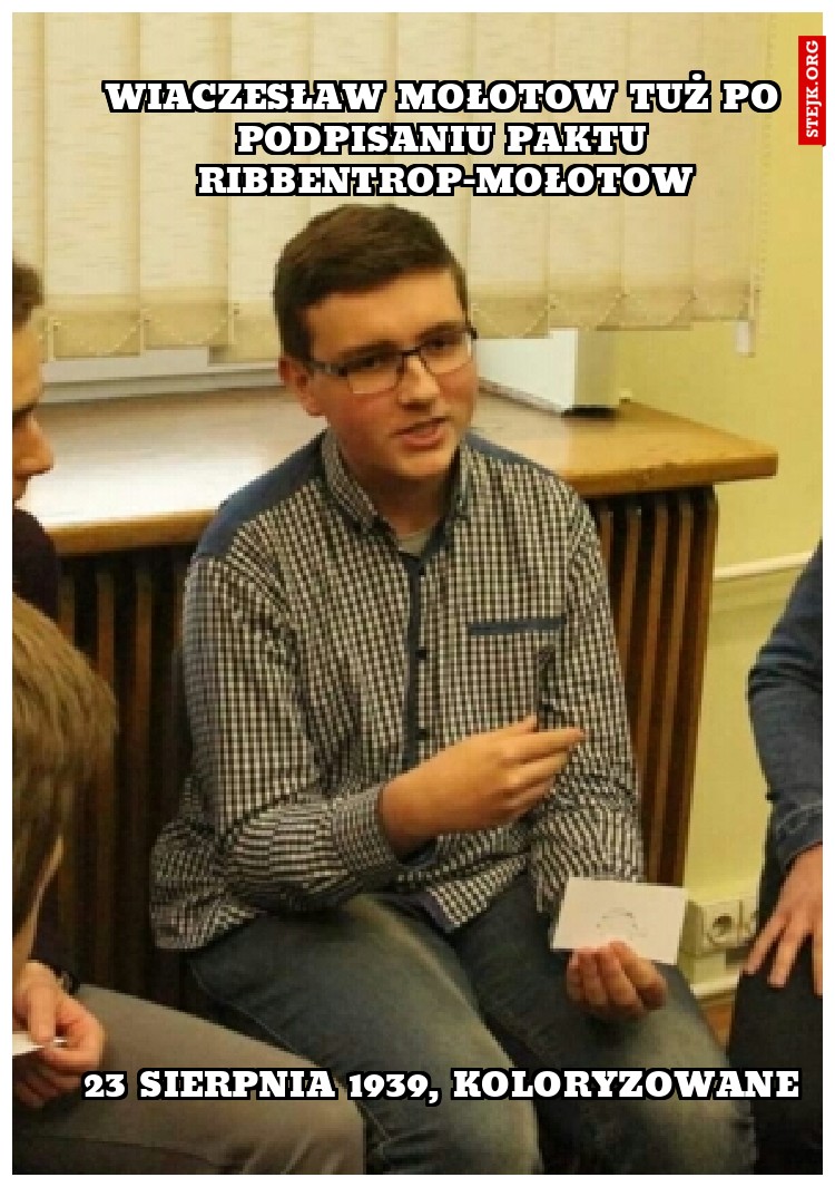 Wiaczesław Mołotow tuż po podpisaniu paktu Ribbentrop-Mołotow