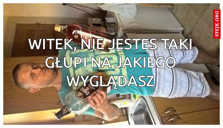 WITEK, NIE JESTES TAKI GŁUPI NA JAKIEGO WYGLĄDASZ