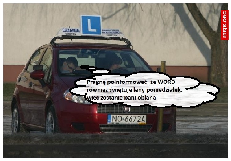 Egzaminatorzy WORD oblewają kursantów w śmigus dyngus