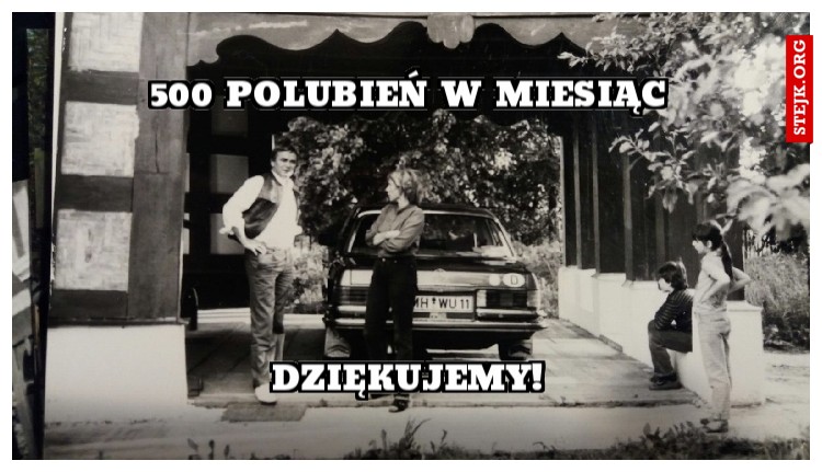 500 polubień w miesiąc