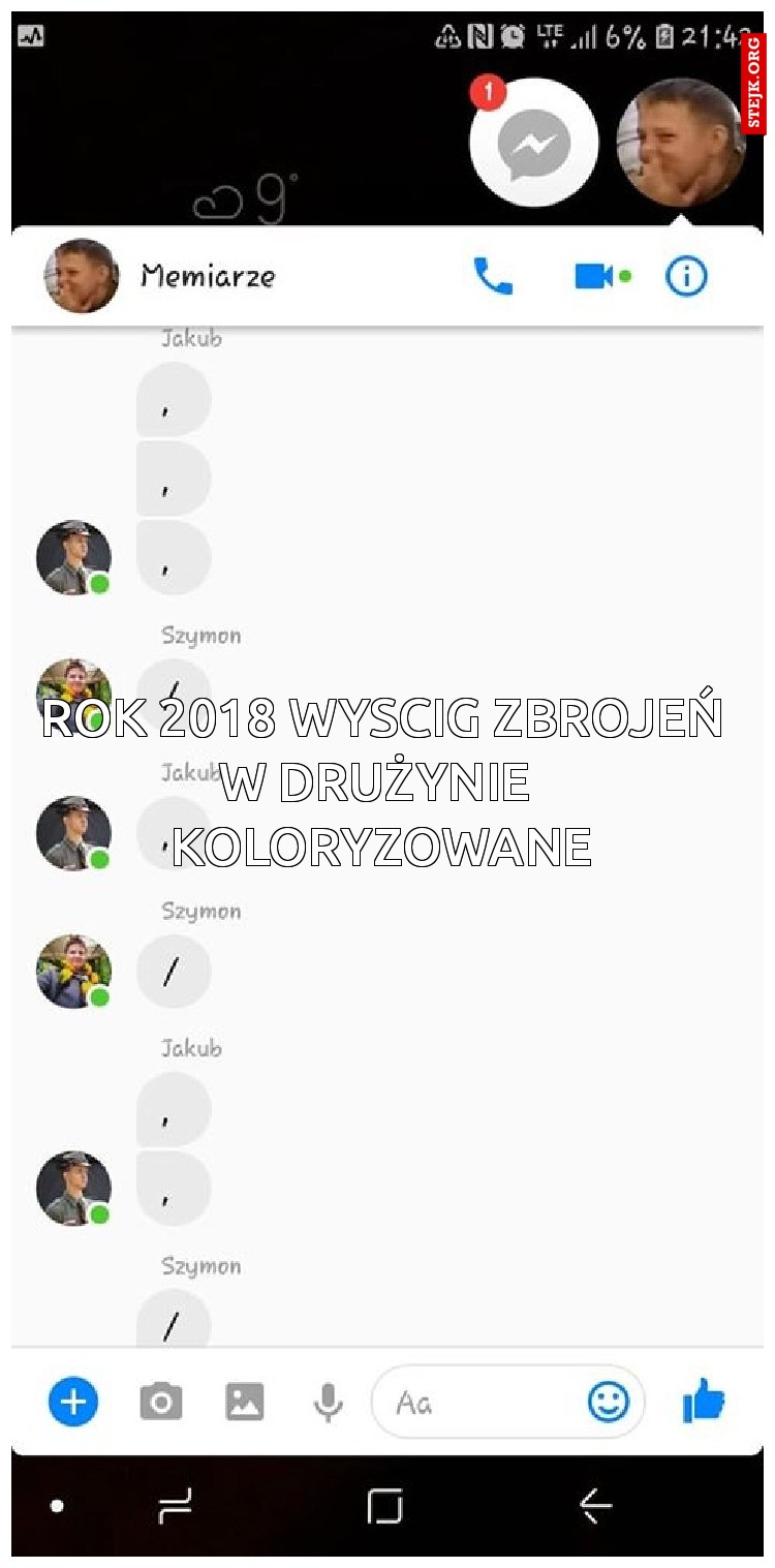 rok 2018 wyscig zbrojeń w drużynie  koloryzowane