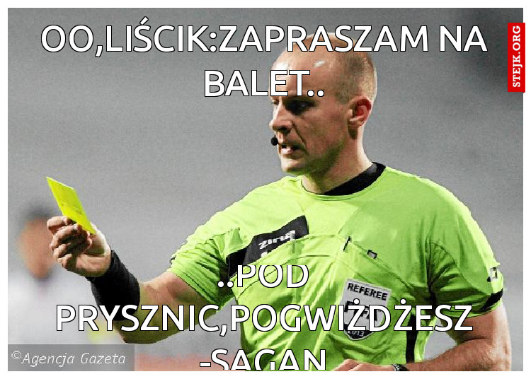 Oo,liścik:zapraszam na balet..