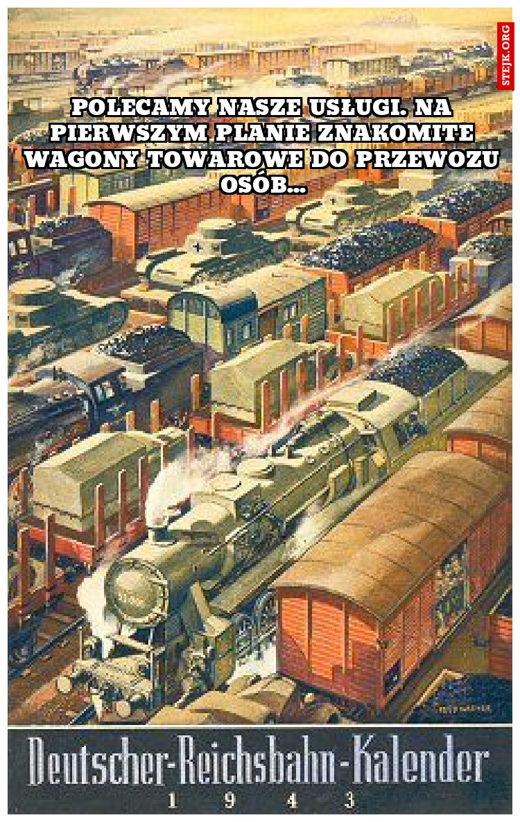 polecamy nasze usługi. na pierwszym planie znakomite wagony towarowe do przewozu osób...