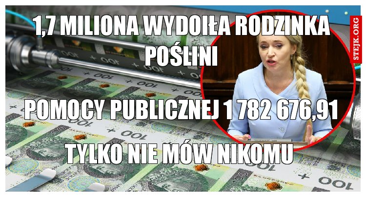 1,7 MILIONA WYDOIŁA RODZINKA POŚLINI