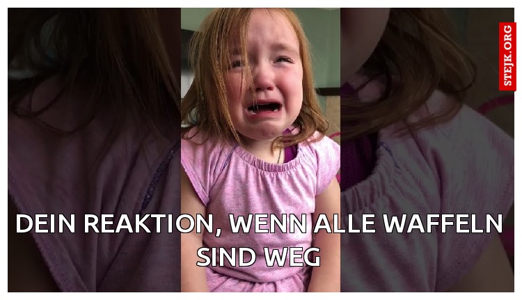 Dein Reaktion, wenn alle Waffeln sind weg