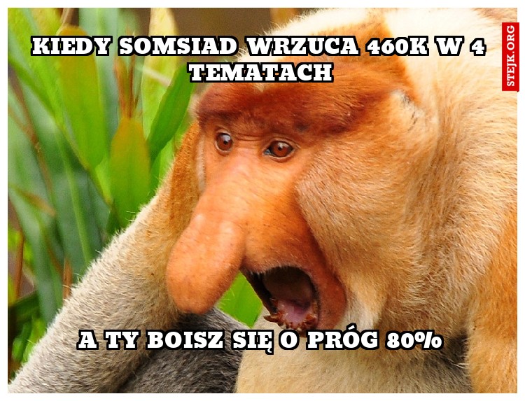 Kiedy Somsiad wrzuca 460k w 4 tematach
