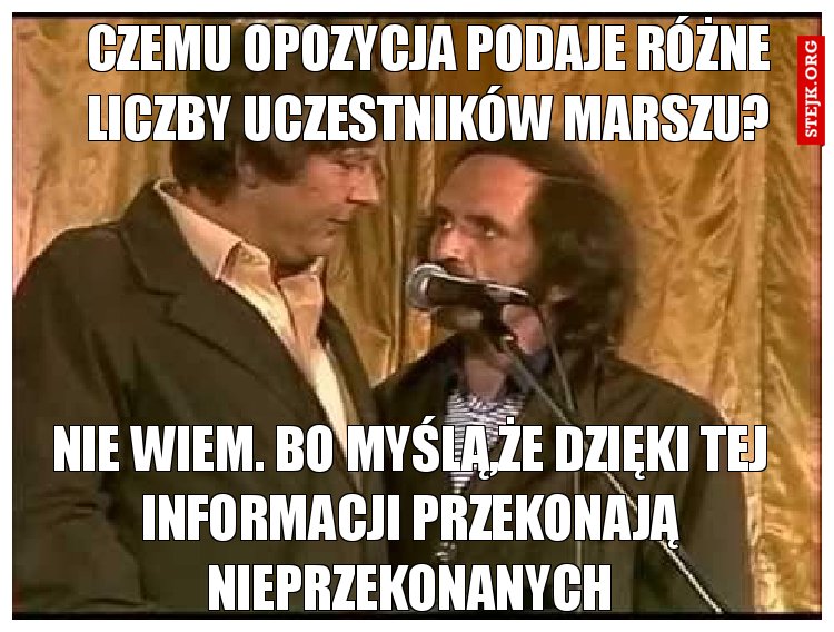 Czemu opozycją podaje różne liczby uczestników marszu?