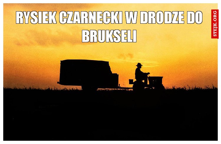 Rysiek Czarnecki w drodze do Brukseli