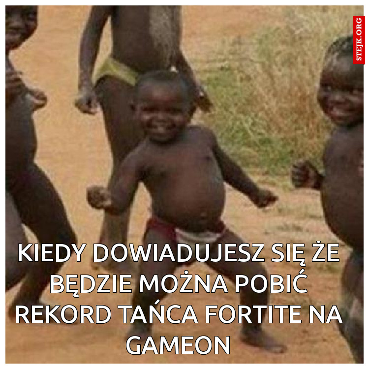 Kiedy dowiadujesz się że będzie można pobić rekord tańca Fortite na GameON