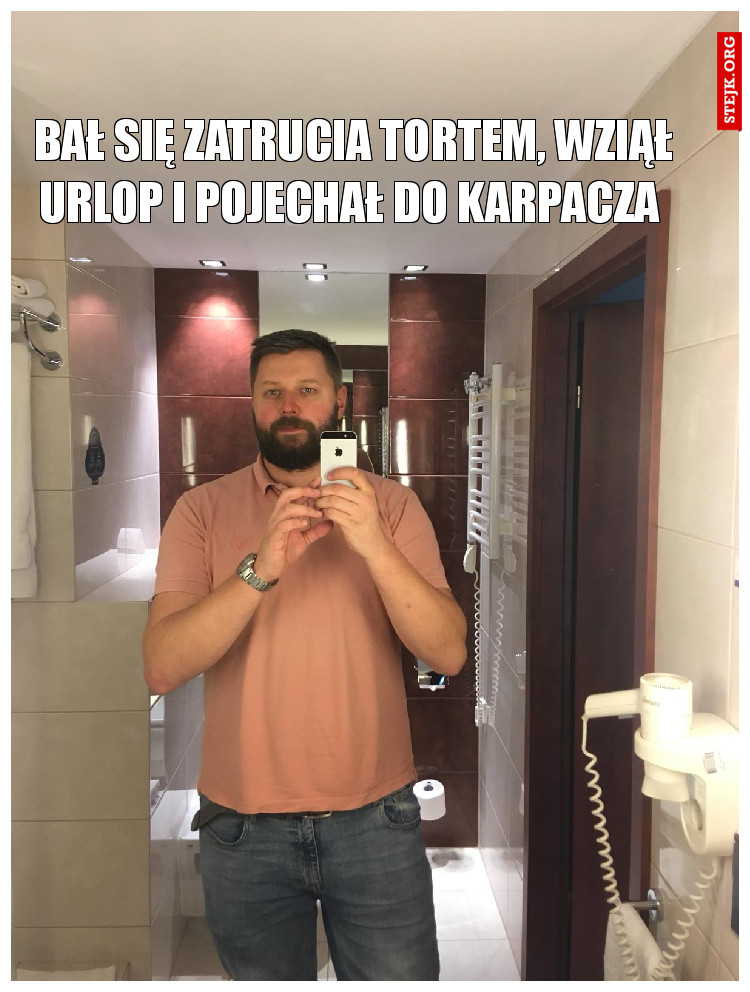 Bał się zatrucia tortem, wziął urlop i pojechał do Karpacza 