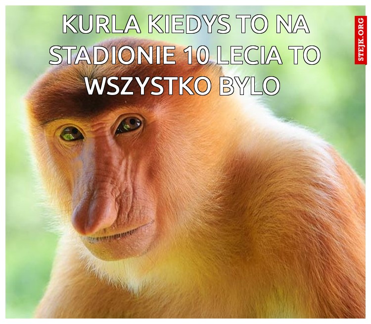 Kurla kiedys to na stadionie 10 lecia to wszystko bylo 