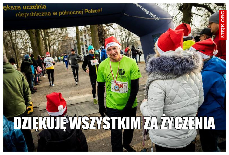 Dziękuję wszystkim za życzenia