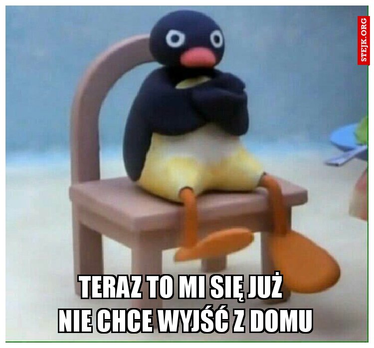             teraz to mi się już               nie chce wyjść z domu