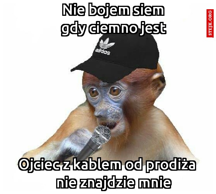                  Nie bojem siem                  gdy ciemno jest