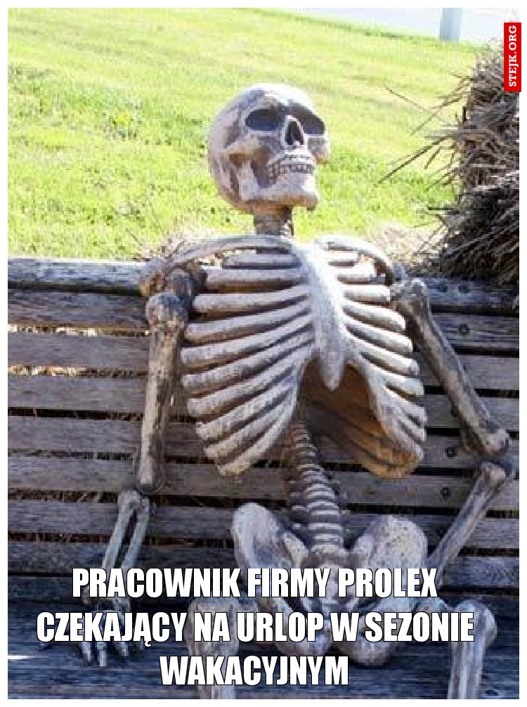 Pracownik firmy prolex czekający na urlop w sezonie wakacyjnym