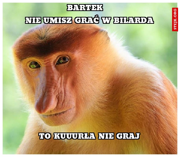 nie umisz grać w bilarda
