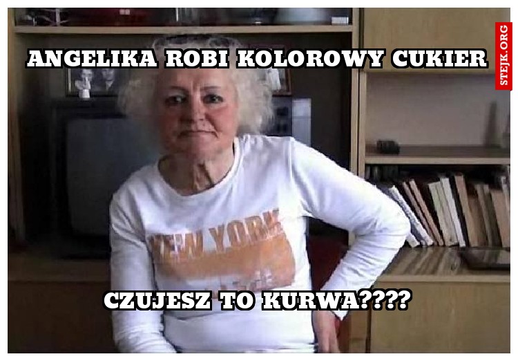 Angelika robi kolorowy cukier