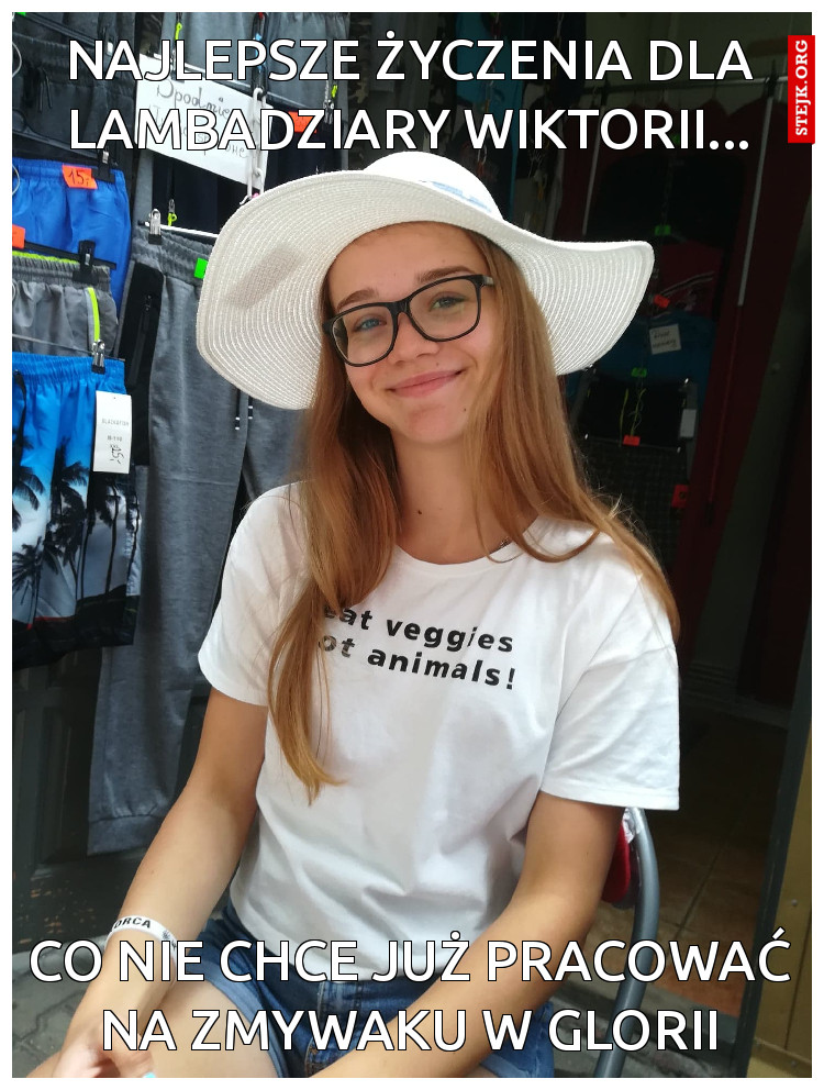 Najlepsze życzenia dla lambadziary Wiktorii...