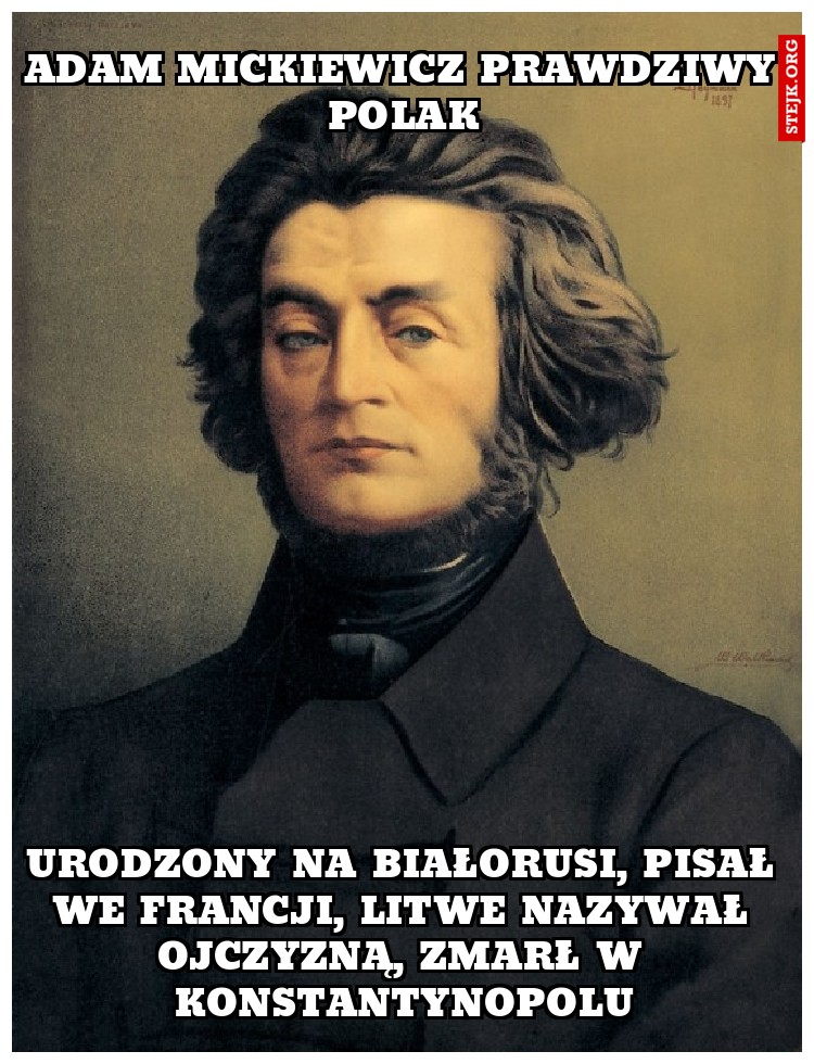 ADAM MICKIEWICZ PRAWDZIWY POLAK