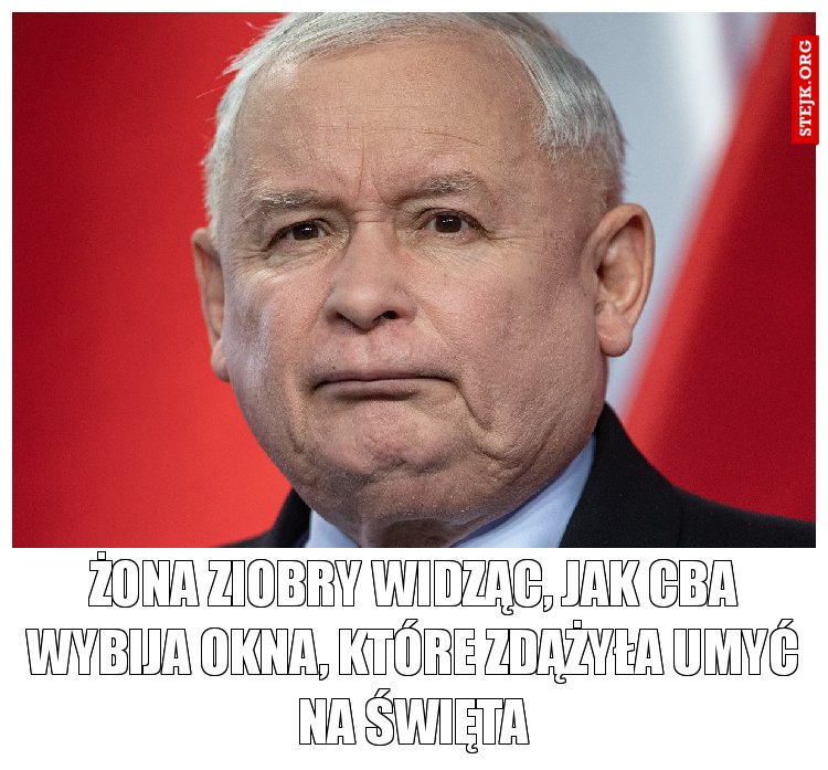 żona Ziobry widząc, jak CBA wybija okna, które zdążyła umyć na święta