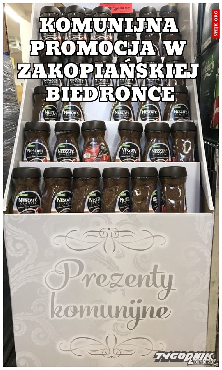 komunijna promocja w zakopiańskiej biedronce