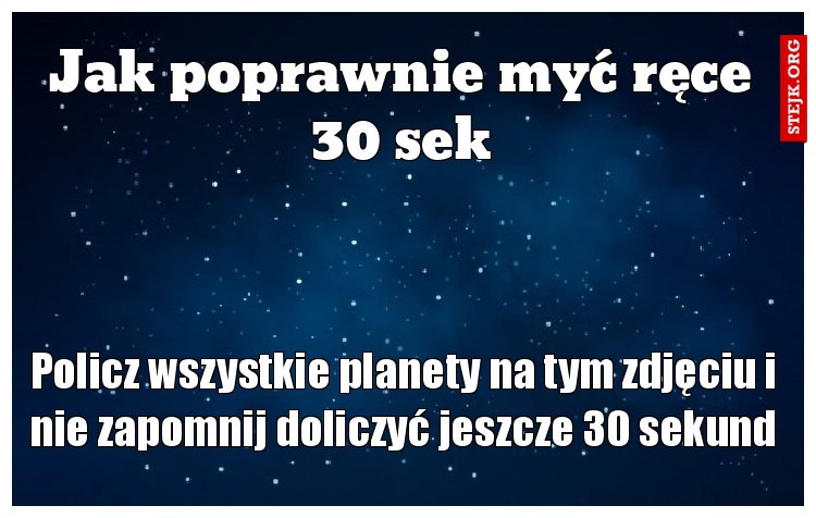 Jak poprawnie myć ręce 30 sek