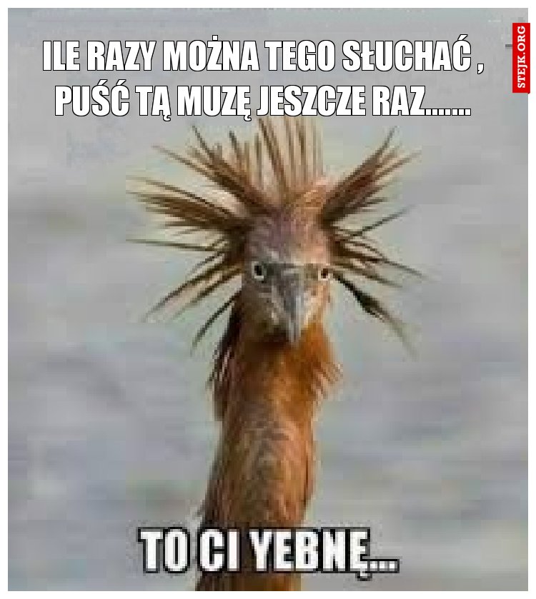 Ile razy można tego słuchać , puść tą muzę jeszcze raz.......