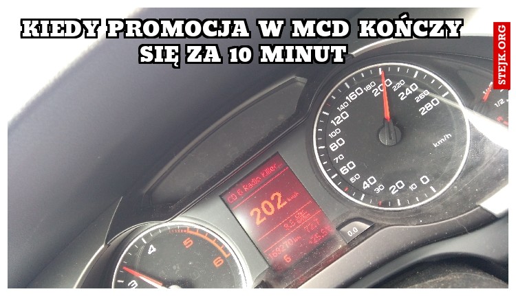 Kiedy promocja w McD kończy się za 10 minut