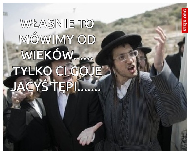 własnie to mówimy od wieków...... tylko ci goje jacyś tępi....... 