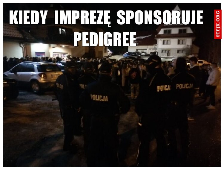 kiedy  imprezę  sponsoruje Pedigree 