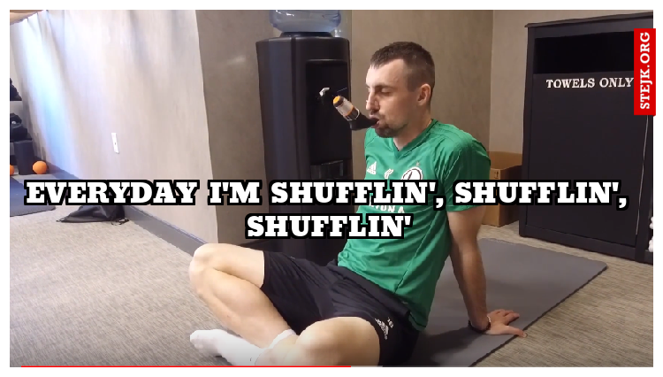 Everyday I'm shufflin', shufflin', shufflin'