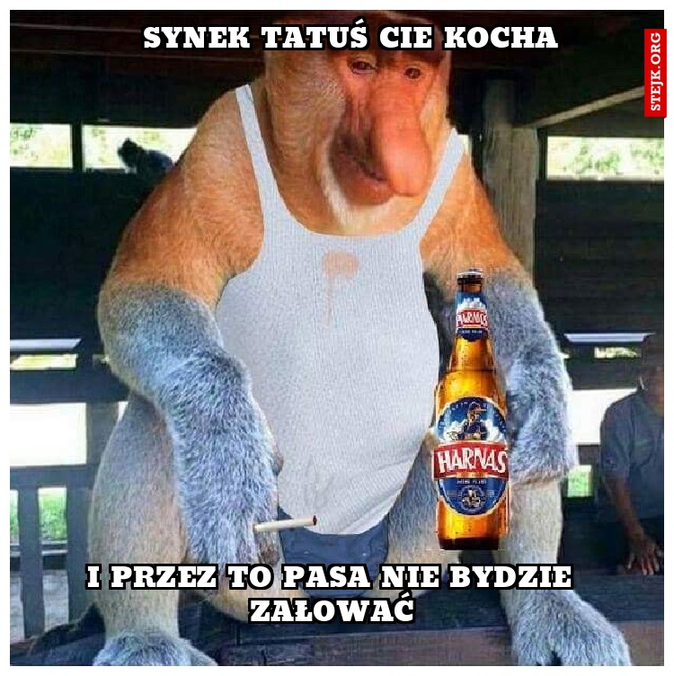 Synek tatuś cie kocha