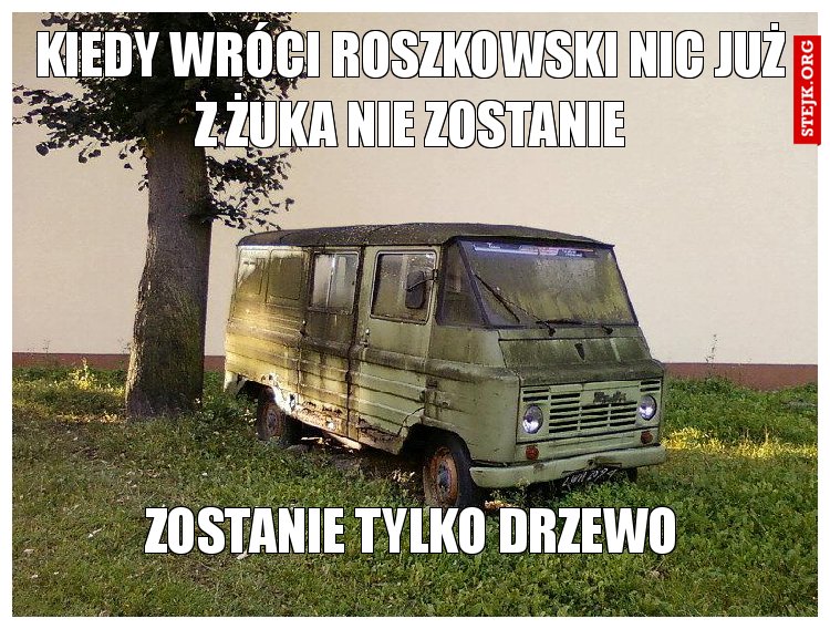 kiedy wróci roszkowski nic już z żuka nie zostanie