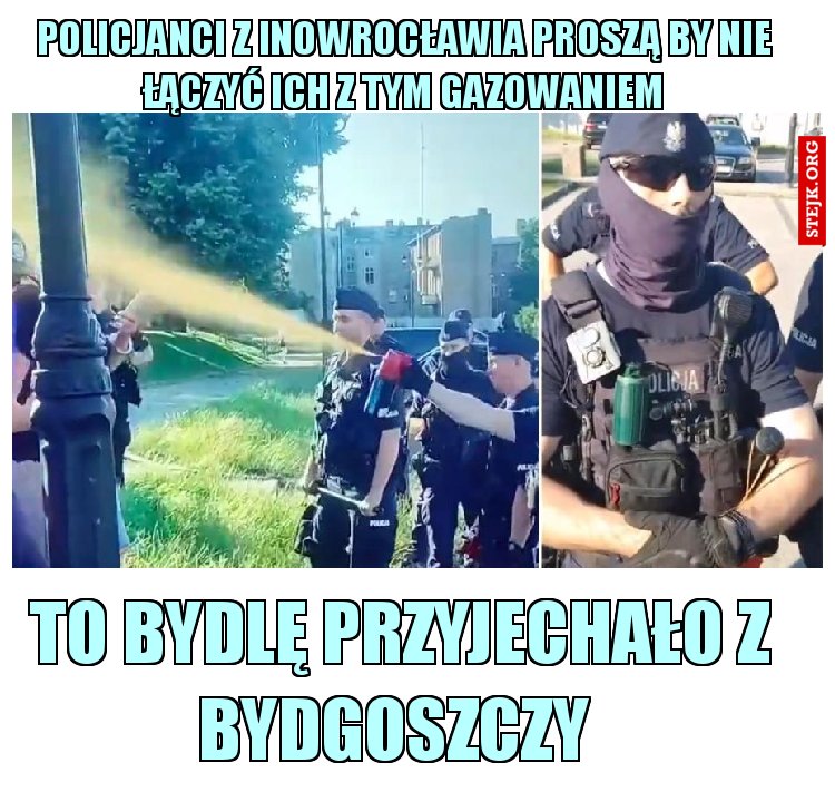 Policjanci z inowrocławia proszą by nie łączyć ich z tym gazowaniem