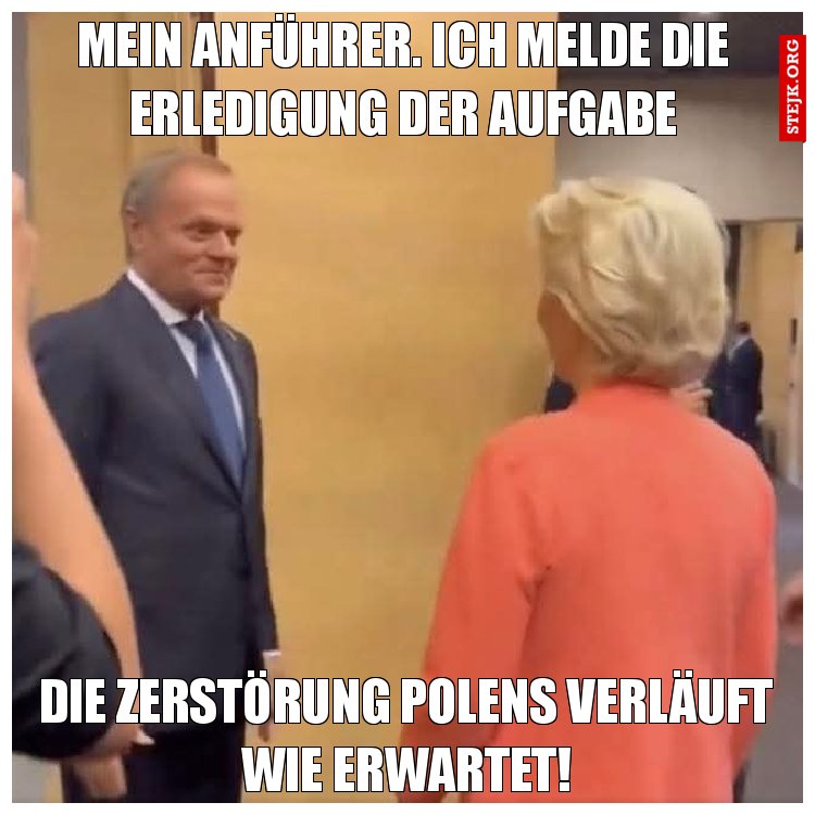 Mein Anführer. Ich melde die Erledigung der Aufgabe