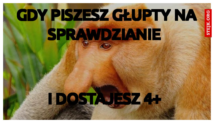 gdy piszesz głupty na sprawdzianie 