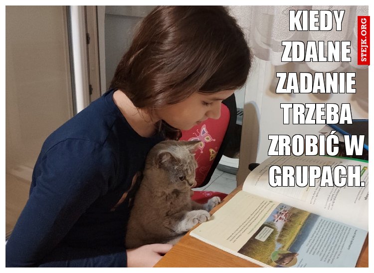 Kiedy zdalne zadanie trzeba zrobić w grupach.