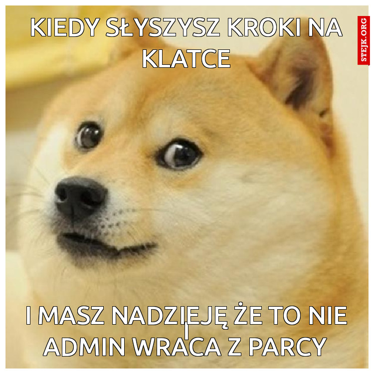 kiedy słyszysz kroki na klatce